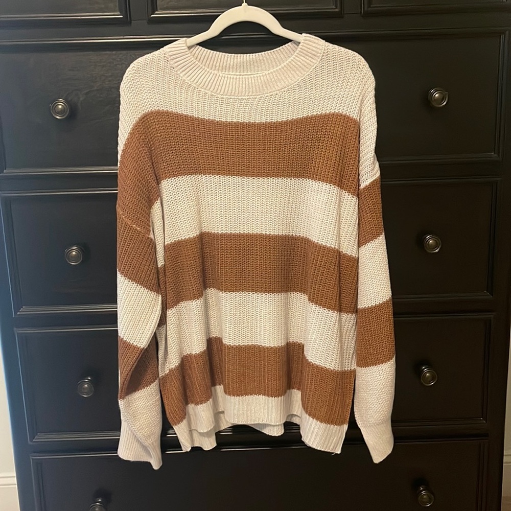 SHEIN Curve 2x Striped Sweater